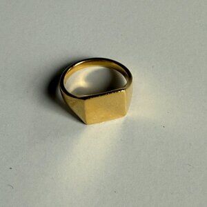 MIANSAI Gold Vermeil Signet Ring - 925 Sterling Silver - Men's Size 9